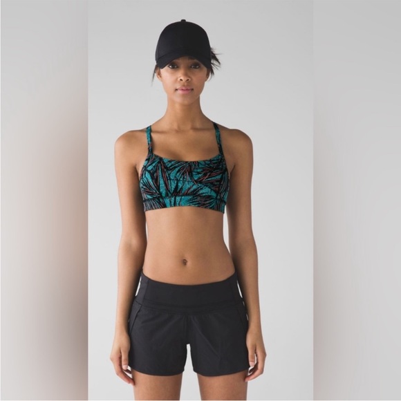 Tropical Print Women's Sports Bra - Picture 2 of 7